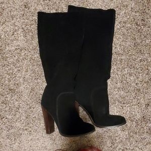 Tall soft suede boots